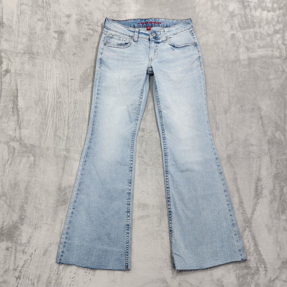 Lucky Brand Denim - NEW Lucky Brand Jeans Womens 2/26 Blue Low Rise Flare Ankle Stretch Light Wash